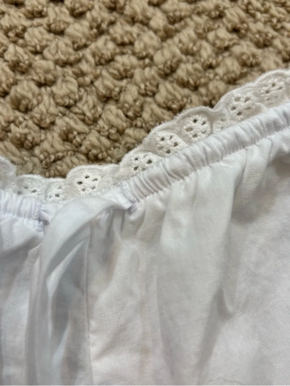 Pink by Frankie’s Bikinis White‎ Swim Cover Up Lounge Shorts Size Small